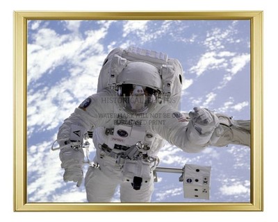 ASTRONAUT MICHAEL GERNHARDT SPACEWALK 1995 8X10 GOLD FRAMED PHOTO