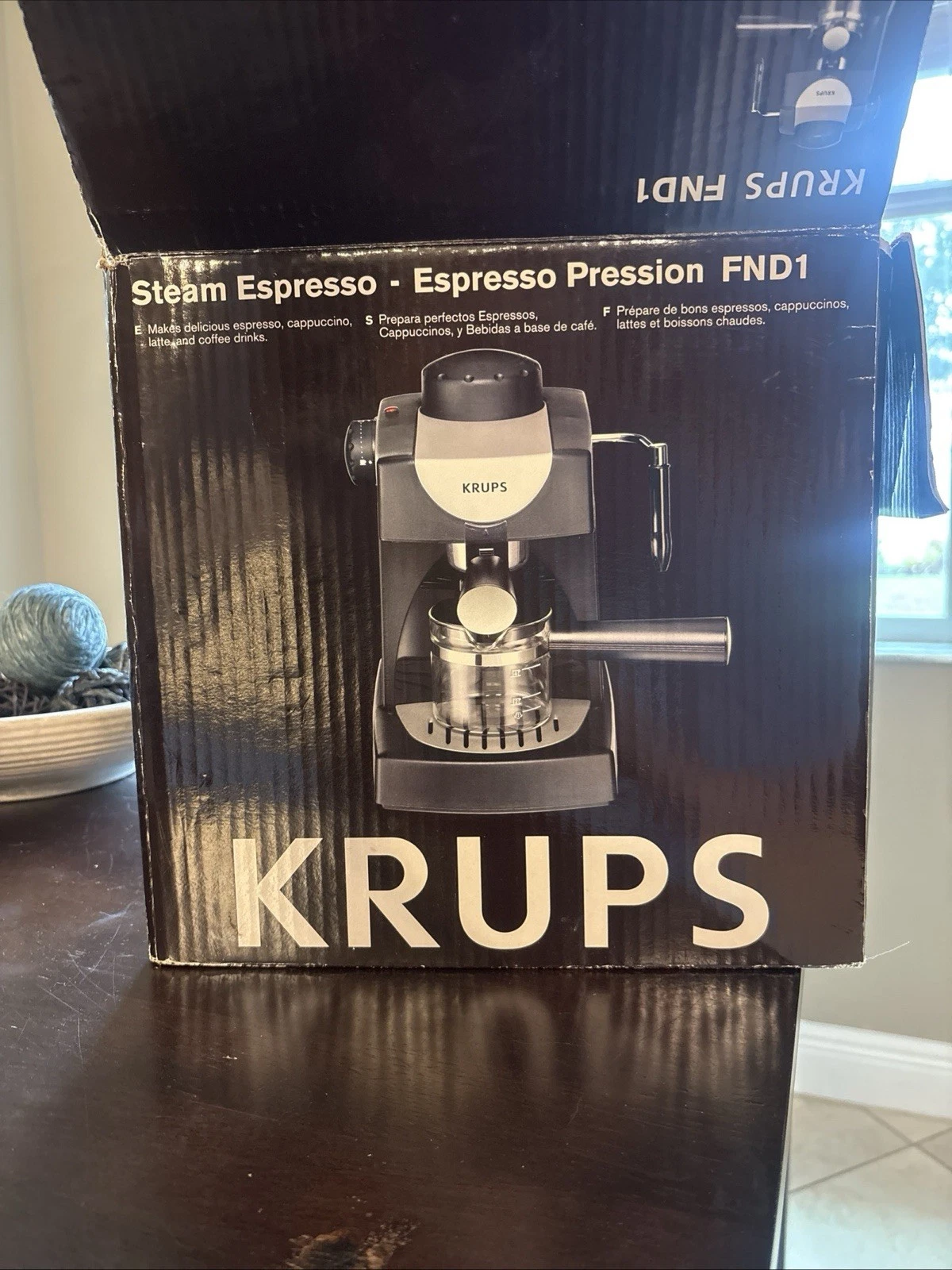 NIB Krups FNDI 4 Cup Steam Espresso Machine