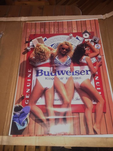 1987 BUDWEISER Swimsuit Poster - Dealer Give Away
