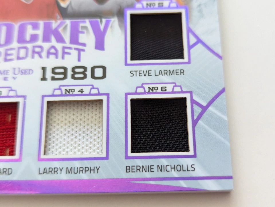 🔥#/15 COFFEY KURRI SAVARD MURPHY LARMER 6 RELIQUIAS 2020-21 HOJA EN EL JUEGO USADO Foto 4 de 4