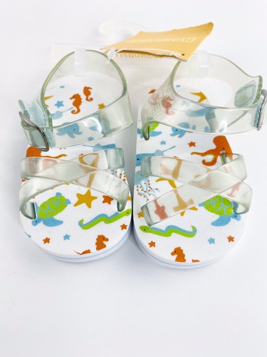 Sandalias Gymboree Vintage En la Playa Bebé Niño Cierre a Presión Zapatos Talla 02 Nuevas con Etiquetas - Imagen 2 de 9
