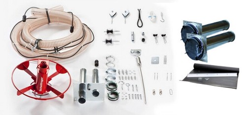 Sonnen-Pellet Maulwurf® HZ+ Befüll Stutzen Set (2 St)+ Prallschutz Matte Storz-A - Bild 1 von 13