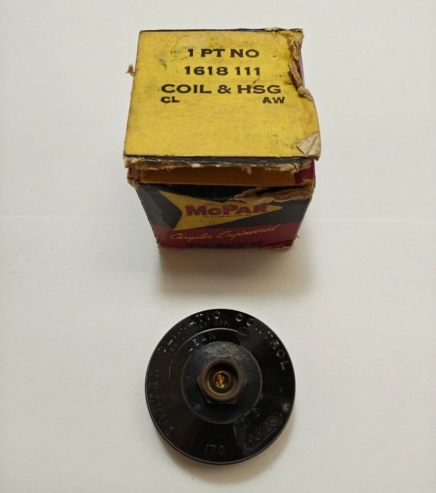 Dodge Carter 1954-1959 bobina obturadora de carburador y carcasa 6 cilindros 1618111 nuevo en stock Foto 3 de 4