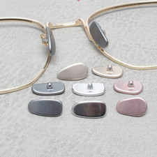 1 Pair Unisex Titanium Alloy Anti-Slip Screw on Nose Pads for Glasses Sunglass