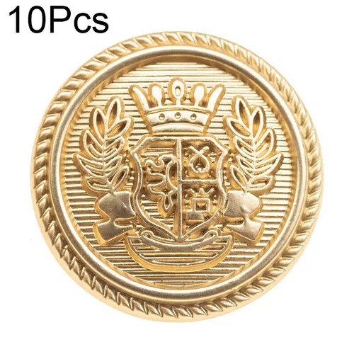 10 Pcs Metal Blazer Button Vintage Decor Blazer Buttons Metal Button DIY Sewing - Picture 22 of 25