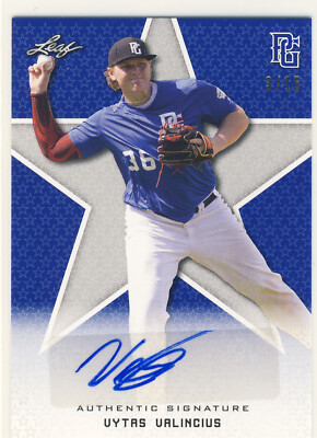 VYTAS VALINCIUS 2020 Leaf Perfect Game PG Blue AUTO /15 MISS ST