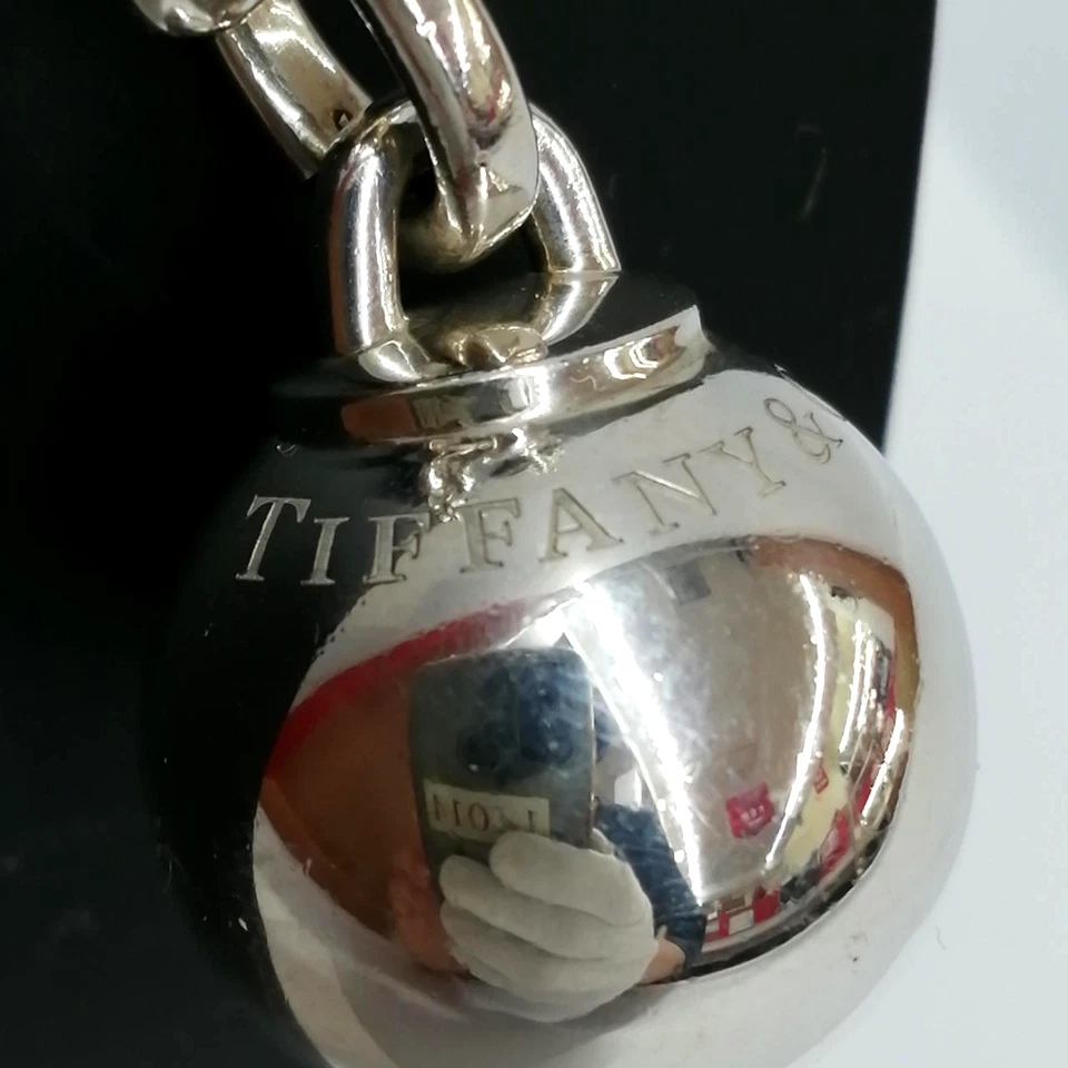 Tiffany & Co Hardwear Small Link Wrap Lock & Ball Charm Bracelet Sterling Silver - Image 4 of 4