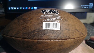(1) PPNC Mini FOOTBALL 9 INCHES LONG -iNFLATABLE -Leather  NEW 