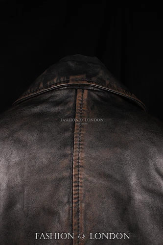 Ladies JENNER Biker Fitted Jacket Black Washed Vintage Look Soft Leather Jacket - Picture 11 of 13