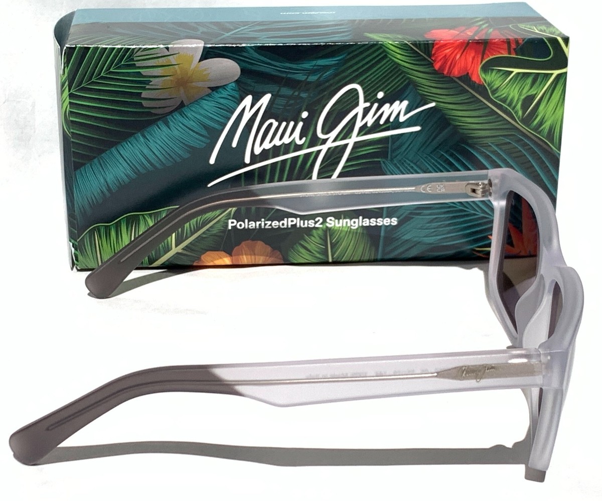 Maui Jim Stone Shack Matte Crystal Polarized Glass Blue Hawaii