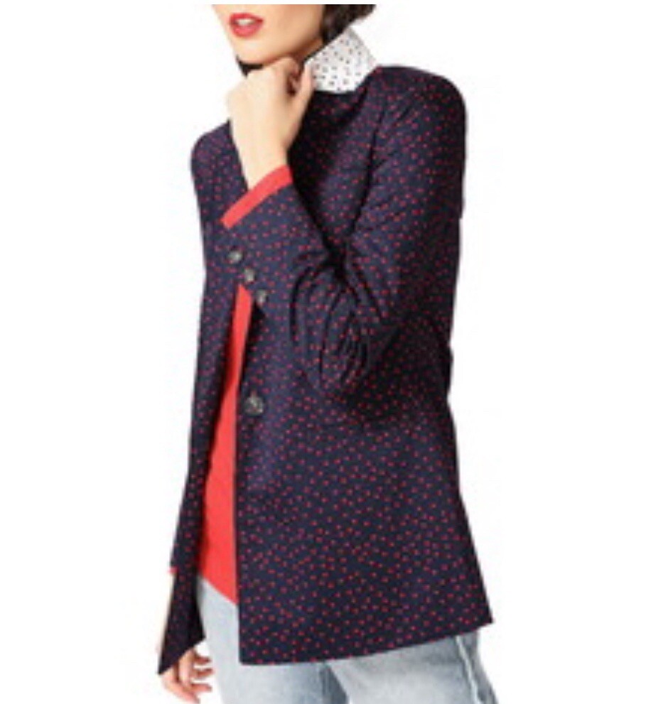 FILA Blazer a pois Court & Rowe nuovo con etichetta