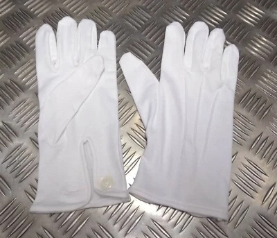 Genuine Military Issue 3 Dart White Cotton Parade Ceremonial Gloves WD2 NEW