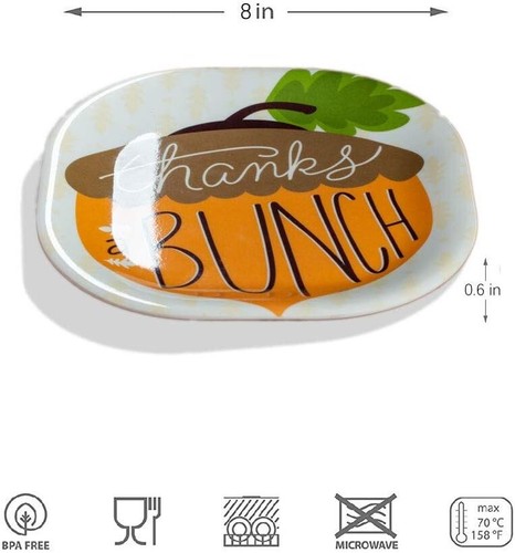 Thanks a Bunch Heat resistant Plates 8 Inch - Thanksgiving Fall Christmas Dinner - 第 6/7 張圖片