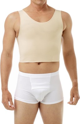 Underworks FTM Extreme Tri-Top Chest Binder Top 983 X-Large, Nude 