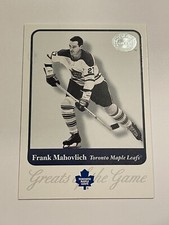 2001 Fleer Greats of the Game Hockey #55 - Frank Mahovlich - Toronto Maple Leafs