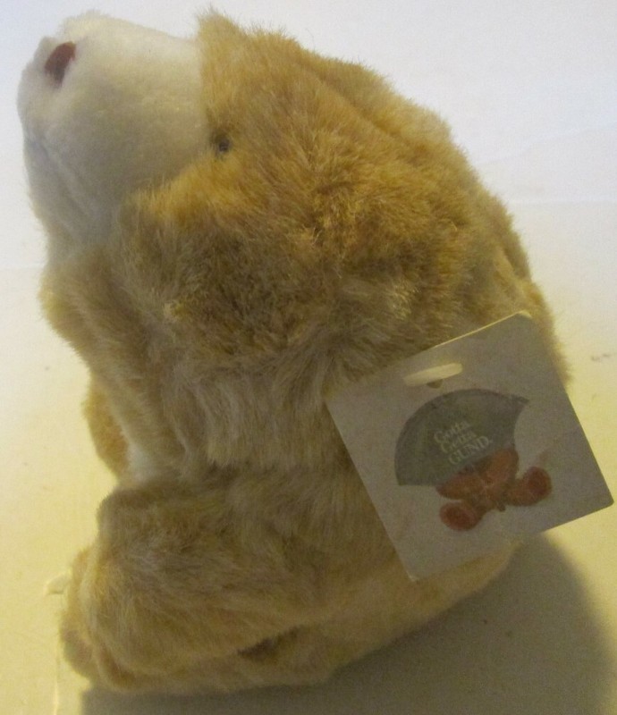 Vintage SNUFFLES Baby SNUFF Plush beige Polar Bear 7", 1980 GUND w hang tag 2150