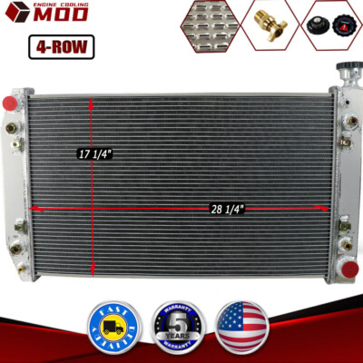 4 Rows Core Cooling Radiator fit 1988-1995 Chevy/GMC P30 C/K1500 2500 3500 P3500