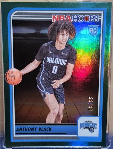 2023-24 Panini NBA Hoops - #257 Anthony Black Green Foil Prizm Rookie SSP /99