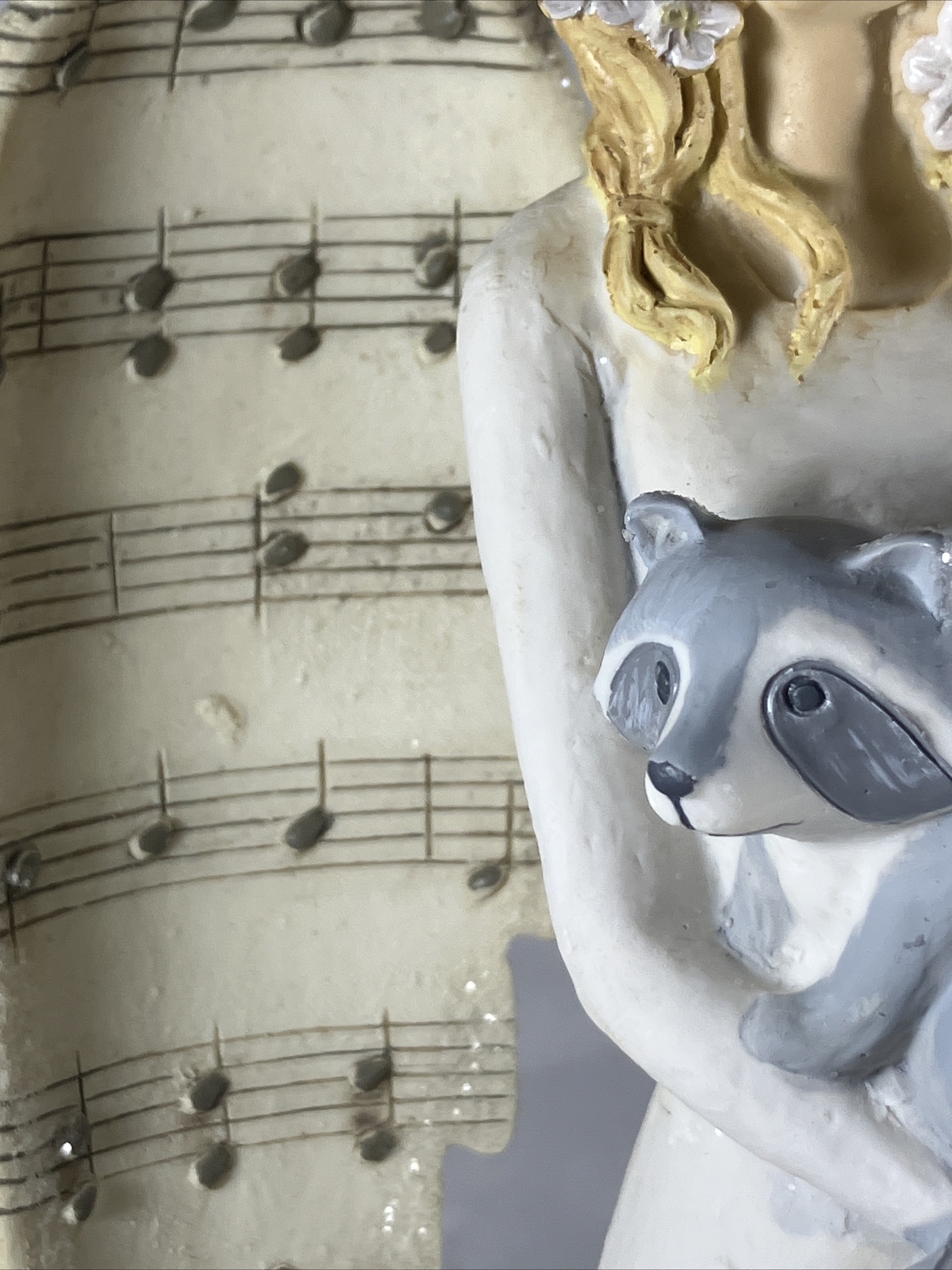 Grasslands Roads Winter Wilderness Angel With Music Notes 12” Resin HTF