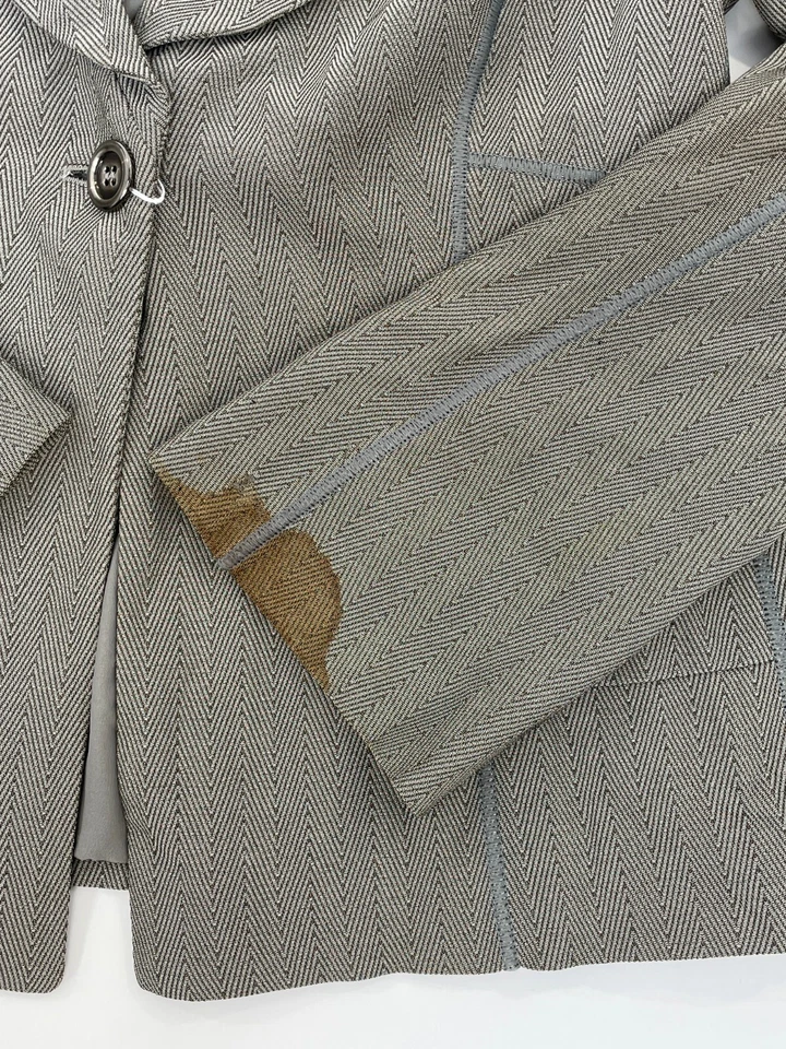 Blazer homme Armani Collezioni blanc noir à chevrons IT 46 - Photo 4/4