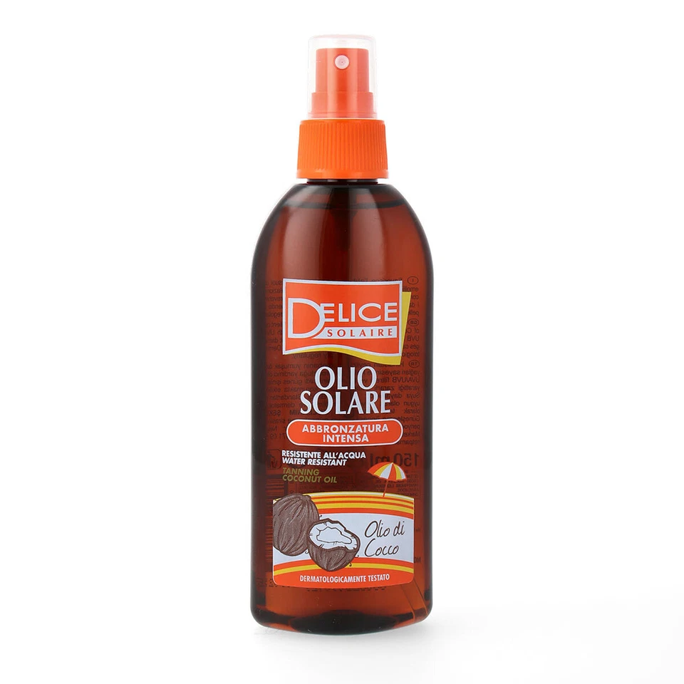 DELICE Sonnenöl Jojobaöl und Kokosöl Tanning Oil mit Vitamin E - 150 ml