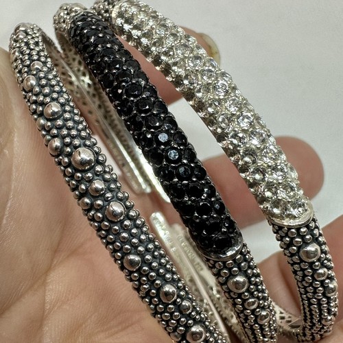 Michael Dawkins Sterling 925 Starry Night Collection Lot 3 Hinged Cuff Bracelet - Picture 13 of 22