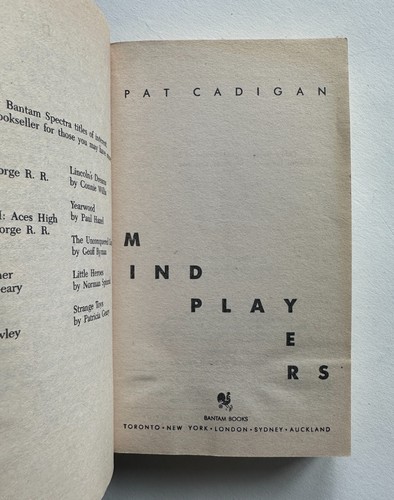 PAT CADIGAN Mindplayers 1987 Bantam Spectra First Printing Mass Market Paperback - Picture 7 of 8
