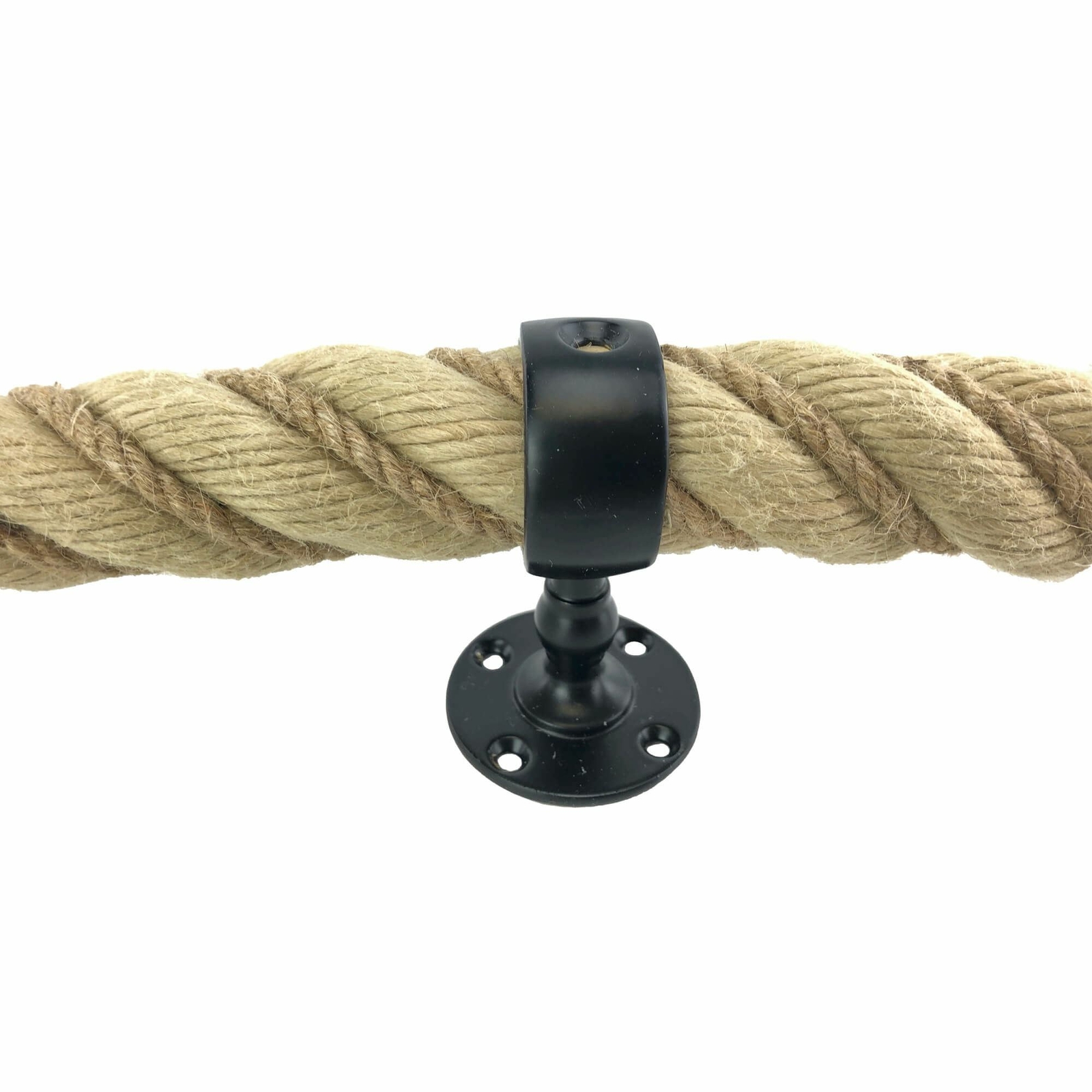 28mm Synthetic Polyhemp Wormed Bannister Rope 12 FT c/w 4 Black ...