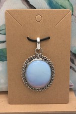 2  Rainbow Moonstone Gemstone Pendant  Bail 925 Silver Plated Handmade 3170