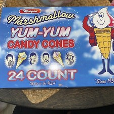 Marpro Marshmallow Yum-Yum Candy Cones 24 Count Box