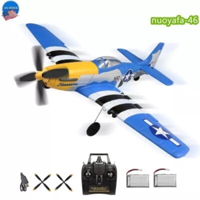 VOLANTEX P51 Mustang 4CH Fighter RC Airplane 2.4G Remote 6-Axis Stunt Fixed-Wing