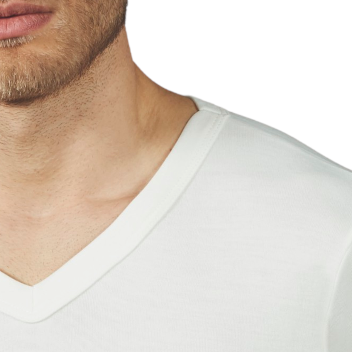 Maglietta Intima Uomo In Lana E Cotone - 3 Pezzi Scollo A V, Termica Invernale Made In Italy