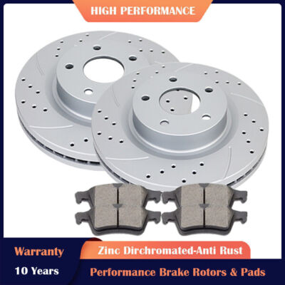 10.95'' Front Rotors Discs and Brake Pads Kit for Ford Focus C-Max VOLVO C30 S40