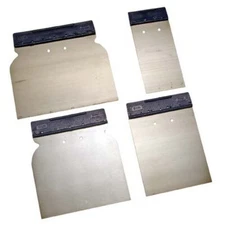 Set Of 4 Steel Spatulas 50-80-100-120Mm - Code Bgs1636 Fbgs1636 Kraftmann Off