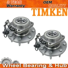 Pair Timken Front Wheel Bearing & Hub For Sierra 3500 2500 2011 2012-2019 4WD