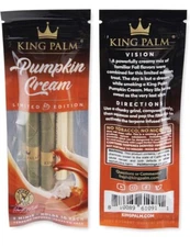 King Palm | Mini | Pumpkin Cream | Organic Prerolled Palm Leaf Rolls | 10 Rolls