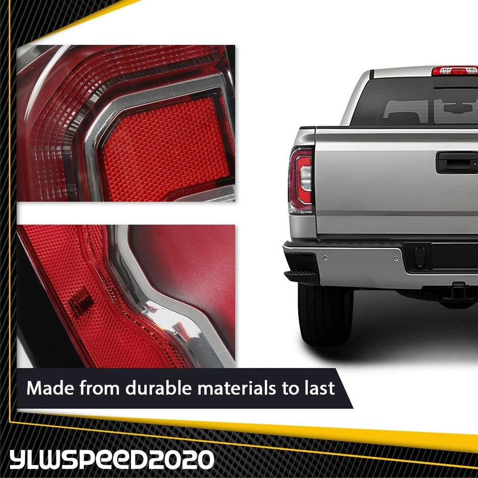 LED Type Tail Light Brake Lamp Driver Side LH For 2016 2017 2018 GMC Sierra 1500 - Image 4 of 4