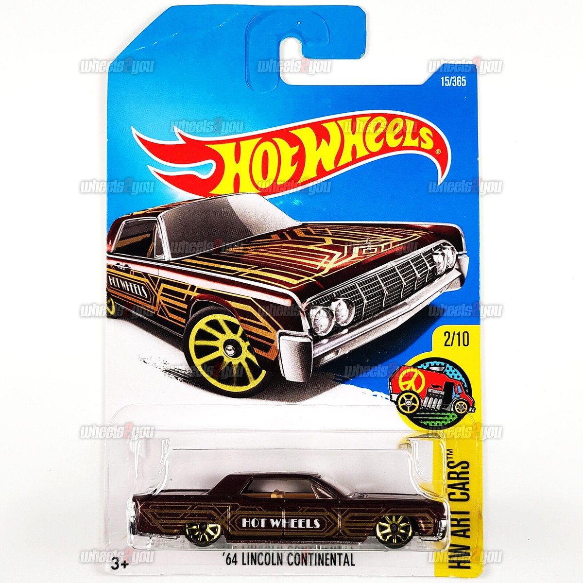 2017 Hot Wheels 64 LINCOLN CONTINENTAL #15 brown- HW Art Cars- 1