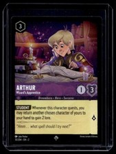 Disney Lorcana Rise of the Floodborn Arthur Wizard's Apprentice Non Foil 35/204