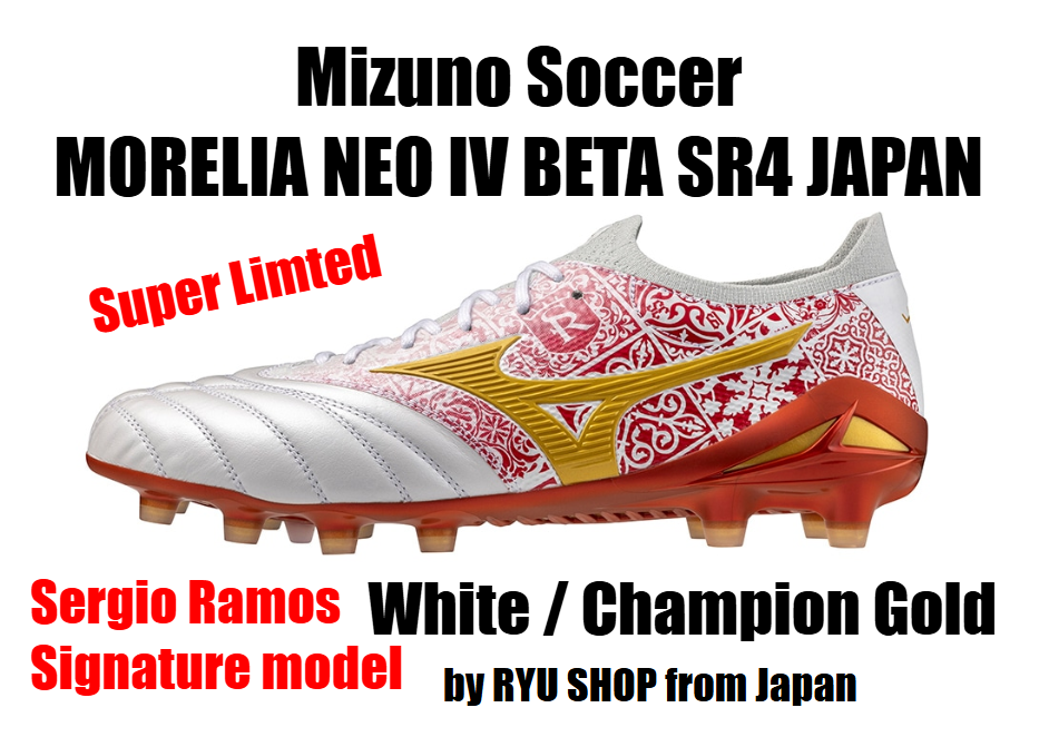 Mizuno Soccer Cleats MORELIA NEO IV 4 beta β SR4 Japan P1GA249804 White Red