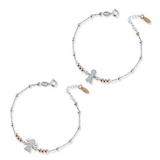 Bracciale MONTENAPOLEONE Argento 925% Bimbo Bimba Rosè Swarovski Pietre