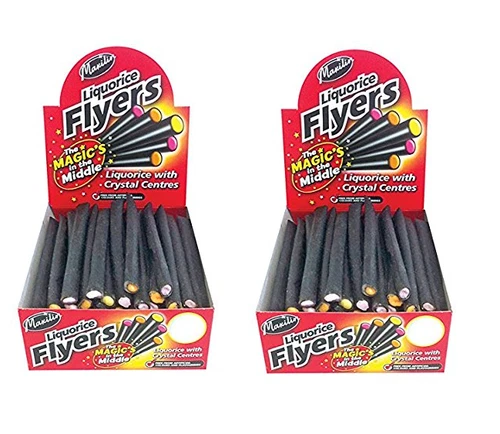 2 x 40 Maxilin Giant Flyers Liquorice Retro Candy Wedding Favours