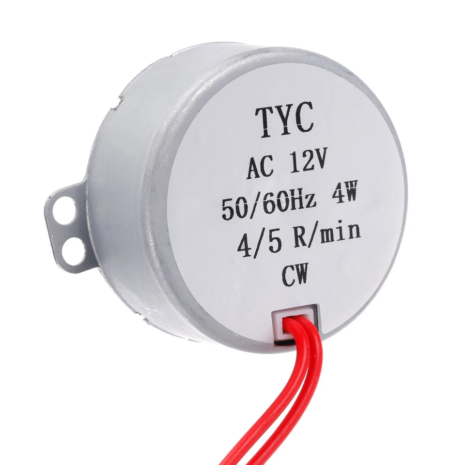 Synchronous Motor AC12V 4-5RPM 50-60Hz CCW/CW 4W D Welle Elektromotor für Lüfter - Bild 2 von 4