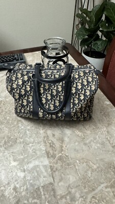 Christian Dior duffle bag Trotter Navy Blue Canvas | eBay