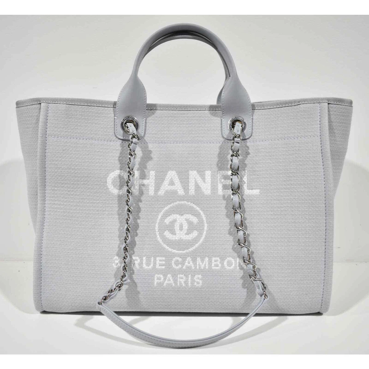 Deauville chain cloth tote Chanel Grey in Cloth - 34023452