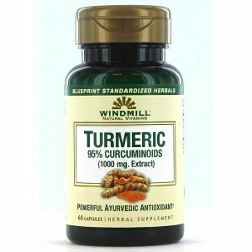 Curcuma curcumine 1000 mg 60 pièces par moulin à vent santé - Photo 1/1