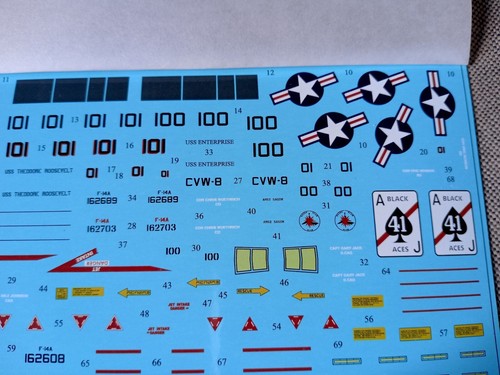 UpRise Decals UR72286 - DECAL F-14A Tomcat VF-41 Black Aces Pt.1 1/72 - Picture 4 of 6