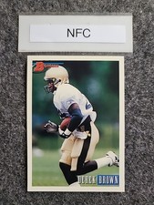 1993 Bowman NFL Football Rookie Card #135 Derek Brown RB #24 New Orleans Saints. rookie card picture