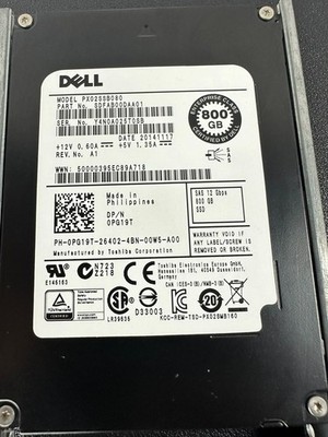 PG19T DELL TOSHIBA 800GB 12GBPS 2.5'' SSD SAS HARD DRIVE 0PG19T