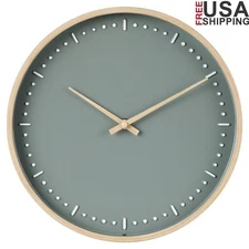 11.5" Quartz Indoor Decorative Clock Raised Hour and Minute Markers Modern
